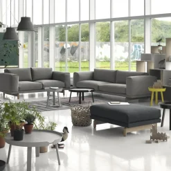 Muuto Sofas*Rest sofa, 3-seat-remix 163 -oak legs Grey