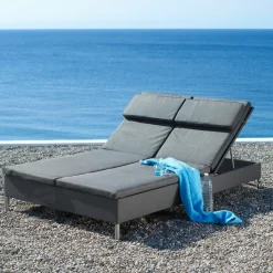 Cane-line Seating*Rest sun lounger, Natté , single Grey
