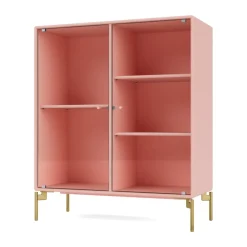 Montana Display & Glass Cabinets*Ripple II display cabinet 69.6x82.2x30 cm, Ruby-legs brass Pink