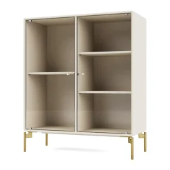 Montana Display & Glass Cabinets*Ripple II display cabinet 69.6x82.2x30 cm, Oat-legs brass Beige