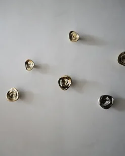 Hein Studio Clothes Hooks & Hangers*Ripple no. 02 large knob, Brass Gold-coloured