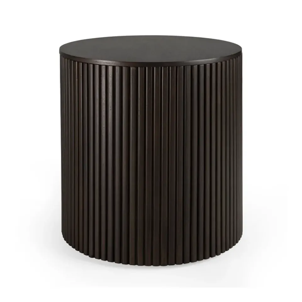 Ethnicraft Side Tables*Roller Max side table, Mahogany dark round Brown