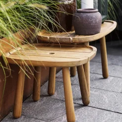 Cane-line Outdoor Lounge Furniture|Table For Outdoor Use*Royal coffee table 43,5x43,5 cm, Teak, square Brown