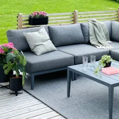 1898 Table For Outdoor Use|Outdoor Lounge Furniture*Santander coffee table 78x78x40 cm, aluminum Grey