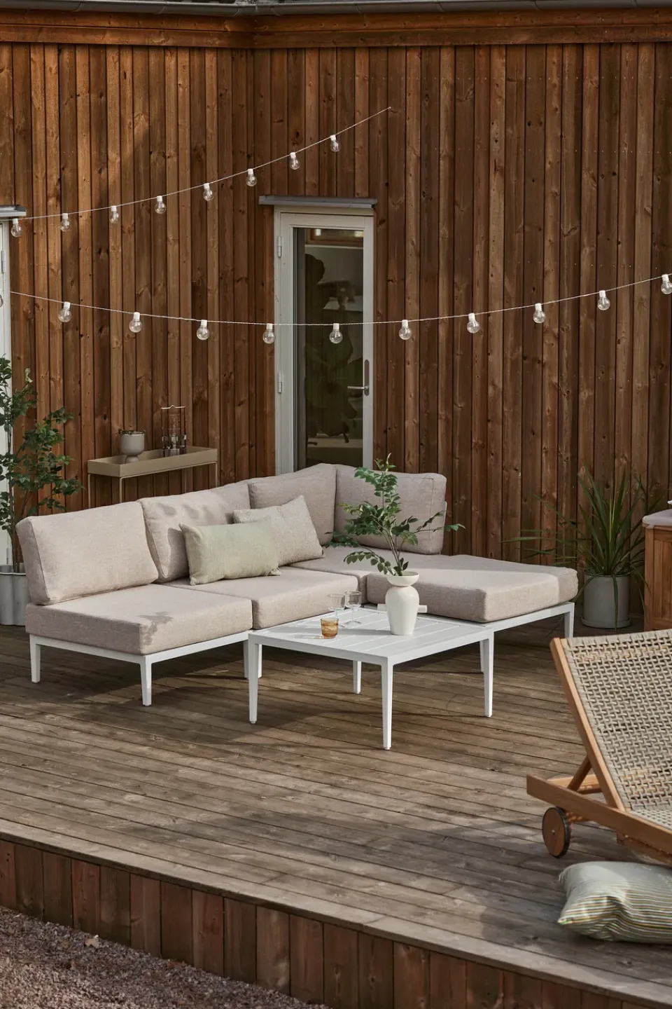 1898 Garden Sofas & Garden Benches|Outdoor Lounge Furniture*Santander modul sofa center module, White-beige WhiteBeige