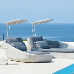 Cane-line Garden Sofas & Garden Benches*Savannah daybed, grey, left White