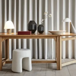 Fredericia Furniture Sitting Poufs*Sequoia ottoman, Sheepskin moonlight White