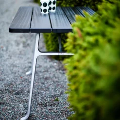 Byarums bruk Table For Outdoor Use*Seriff table, Mahogany glaze, stand Black