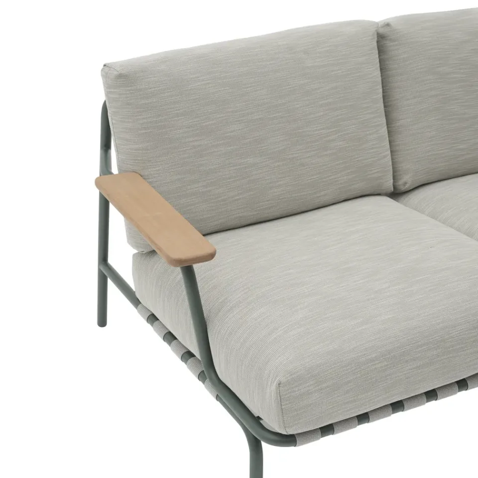 Muuto Garden Sofas & Garden Benches|Balcony Furniture*Settle 3-seater sofa, Ribbed Weave 2 Dark Green