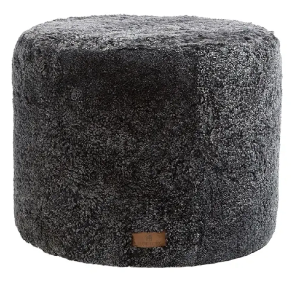 Shepherd of Sweden Sitting Poufs*Shepherd pouf Frida 50x40 cm, graphite black GreyBlack