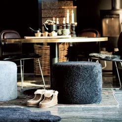 Shepherd of Sweden Sitting Poufs*Shepherd sit pouf Frida, graphite Grey