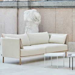 HAY Sofas*Silhouette 2-seater sofa, Linara 142 cognac-chrome legs Brown