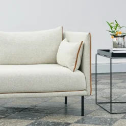 HAY Sofas*Silhouette 2-seater sofa, Linara 142 cognac-chrome legs Brown