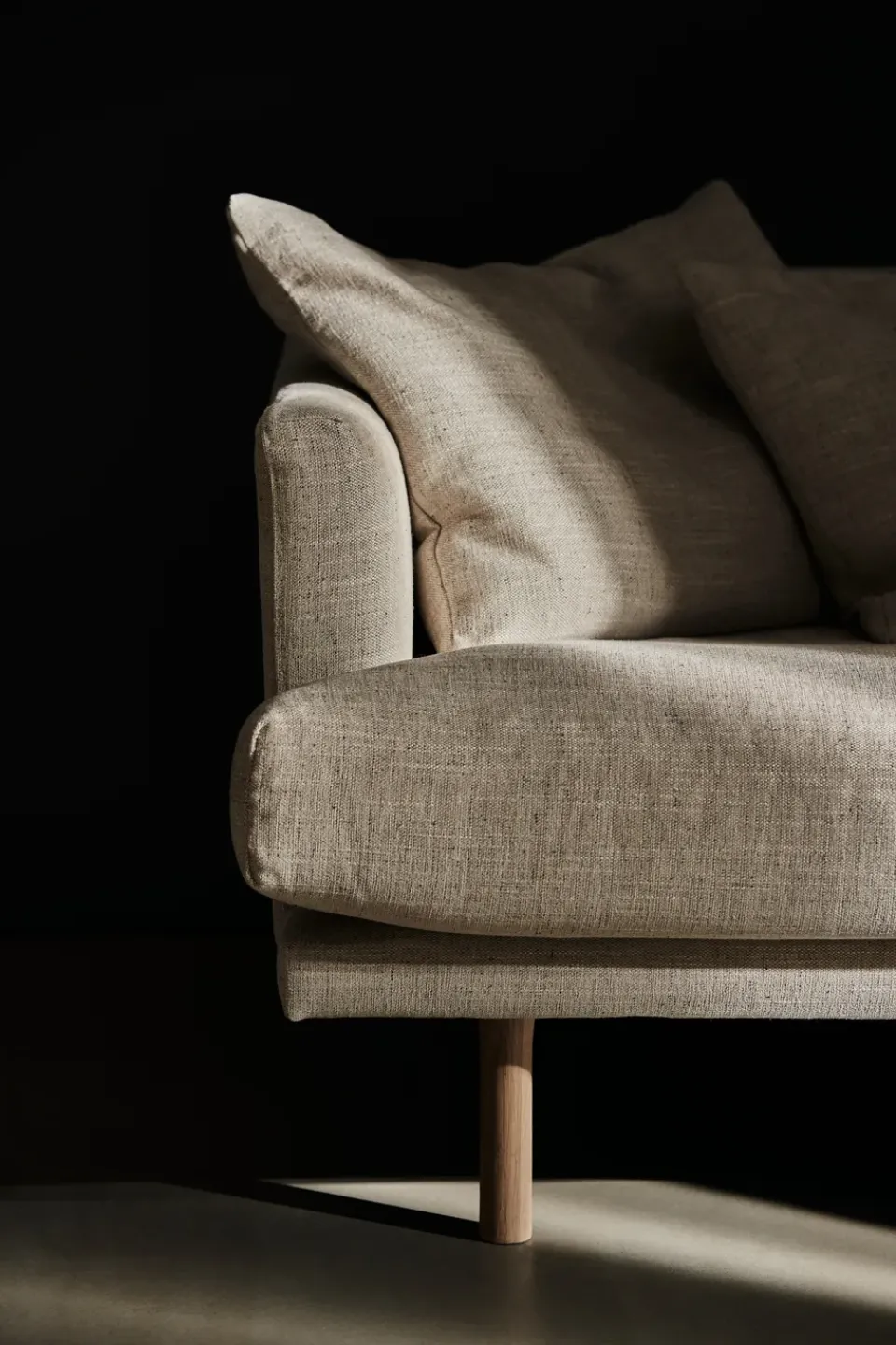 1898 Sofas*Sjövik sofa, Bern 0341-white-oiled oak, 3-seater Beige