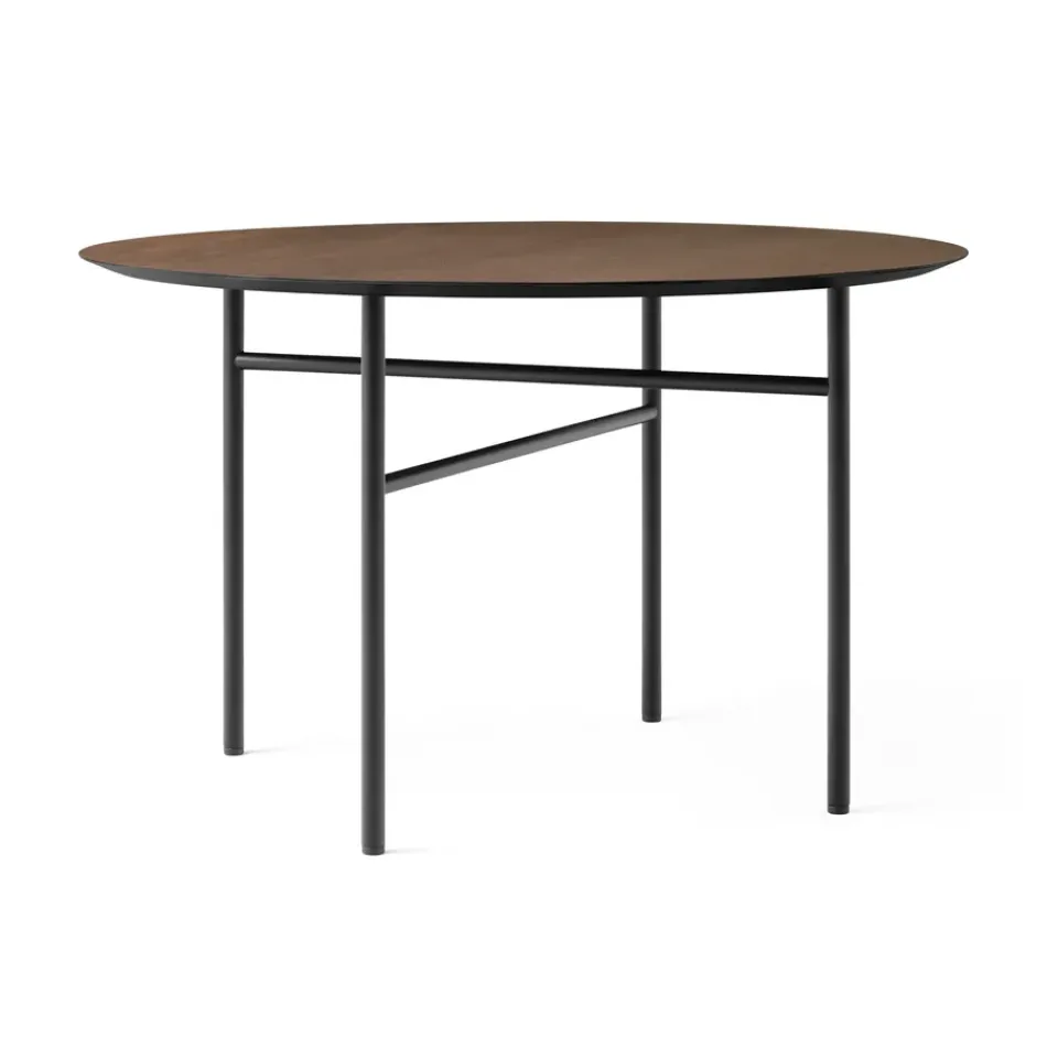 Audo Copenhagen Dining Tables*Snaregade table round, Black-dark stained oak. Ø120 cm BlackBrown