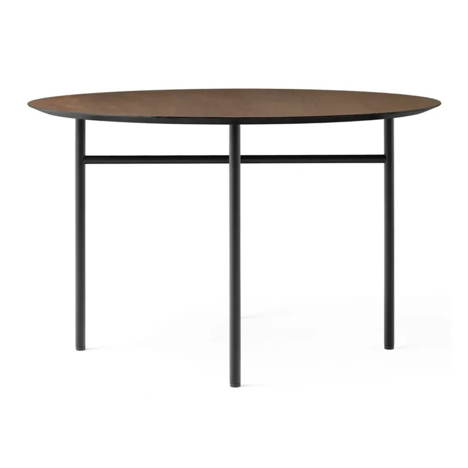 Audo Copenhagen Dining Tables*Snaregade table round, Black-dark stained oak. Ø120 cm BlackBrown