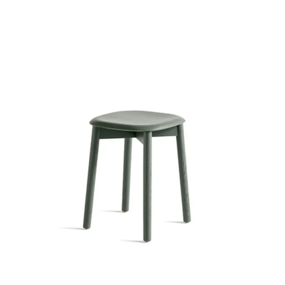 HAY Stools*Soft Edge 72 stool, Dusty -dusty oak frame Green