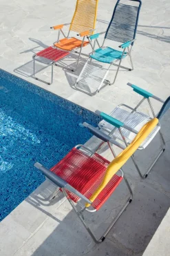 Fiam Seating*Spaghetti sun lounger with footrest, -yellow Multi