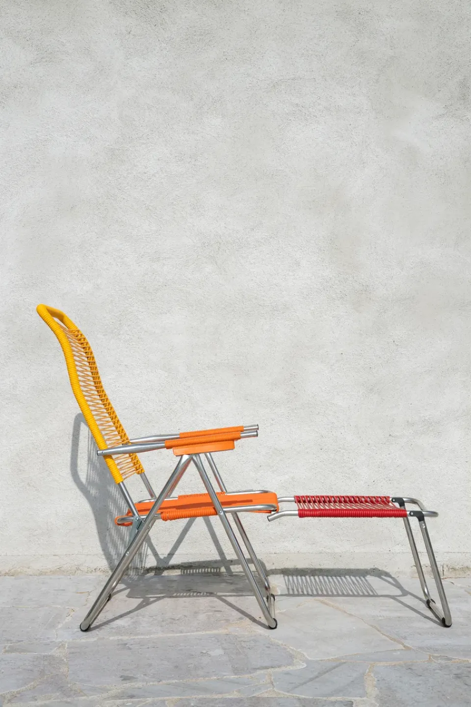 Fiam Seating*Spaghetti sun lounger with footrest, -yellow Multi