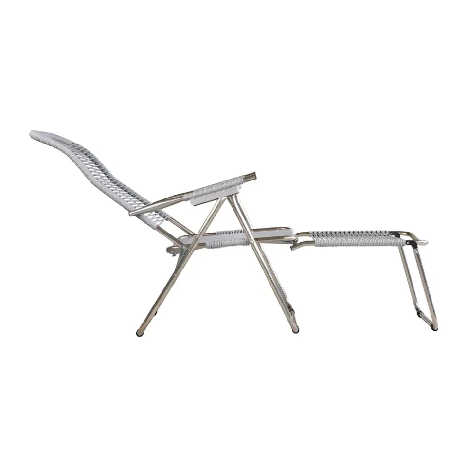 Fiam Seating*Spaghetti sun lounger with footrest, Grey