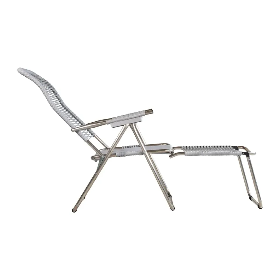 Fiam Seating*Spaghetti sun lounger with footrest, Grey