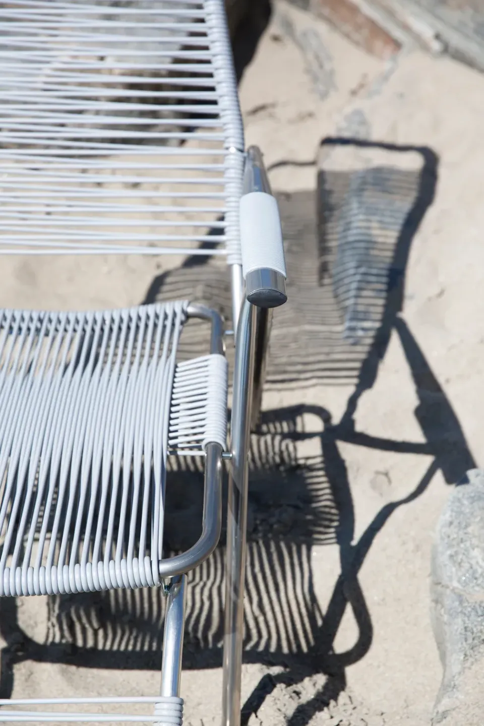 Fiam Seating*Spaghetti sun lounger with footrest, Grey