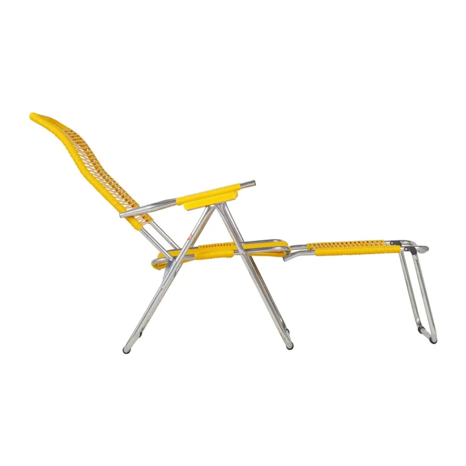 Fiam Seating*Spaghetti sun lounger with footrest, Yellow