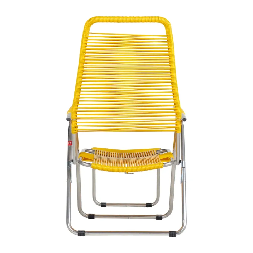 Fiam Seating*Spaghetti sun lounger with footrest, Yellow
