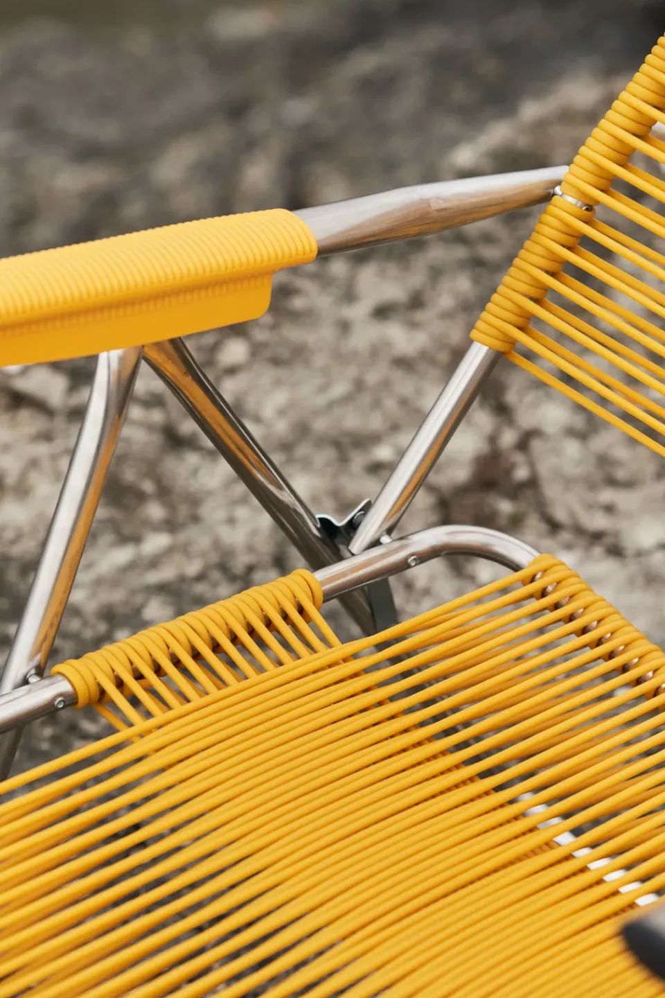 Fiam Seating*Spaghetti sun lounger with footrest, Yellow