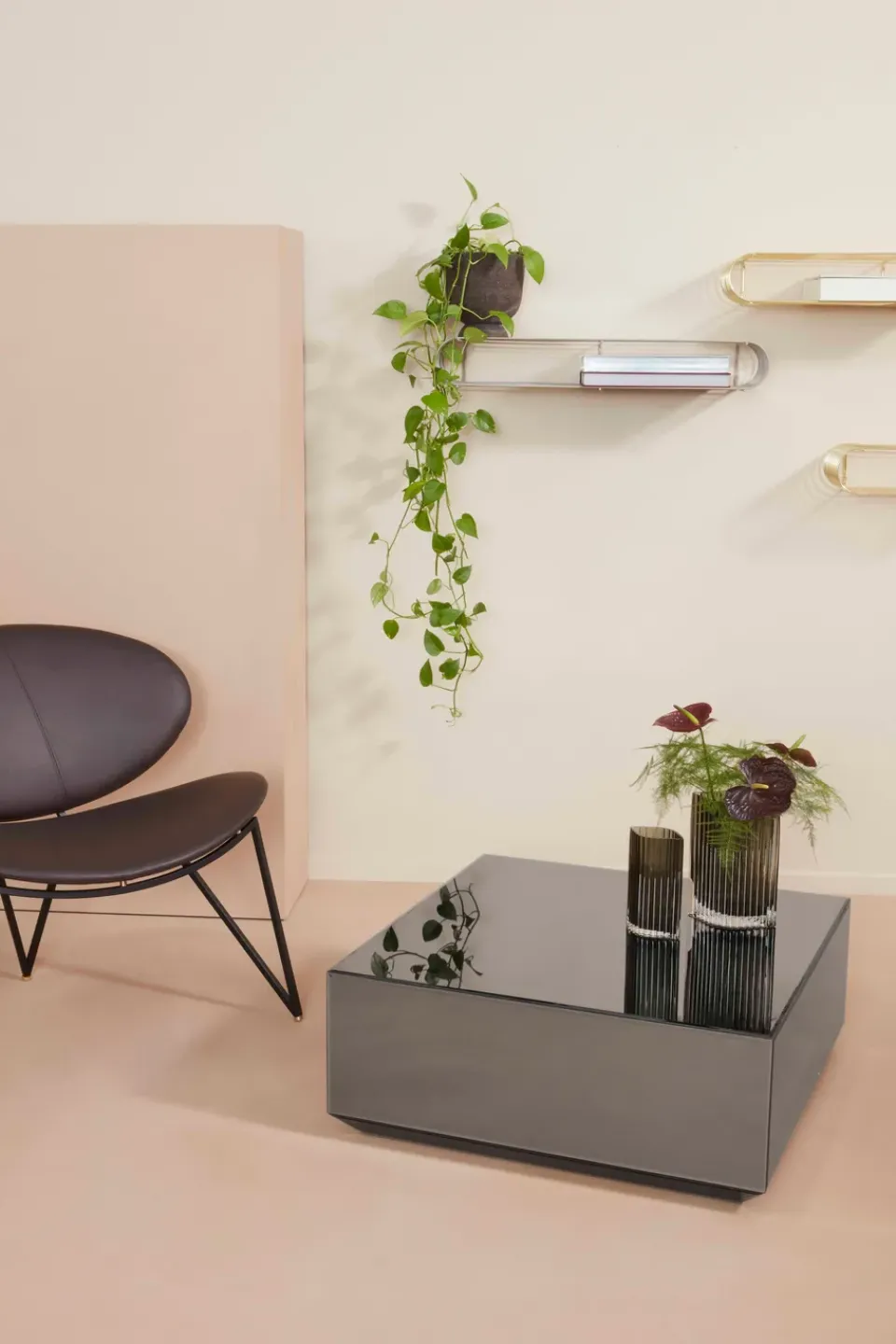 AYTM Coffee Tables*Speculum coffee table 80x80 cm, Black Silver-colouredBlack