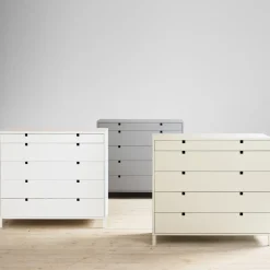 1898 Dressers & Drawer Units*Square dresser 5 drawers, Sand Beige