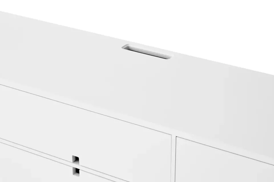 1898 T.V & Media Units|Dressers & Sideboards*Square media bench, White