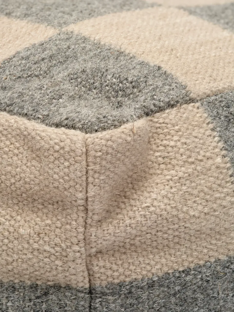 Classic Collection Sitting Poufs*Square pouf 50x50 cm, Grey-natural GreyBeige