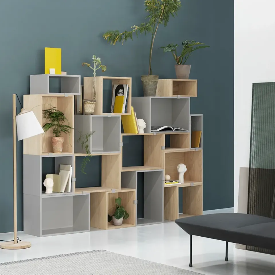 Muuto Shelves & Shelving Systems*Stacked 2.0 shelving open, large, light Grey