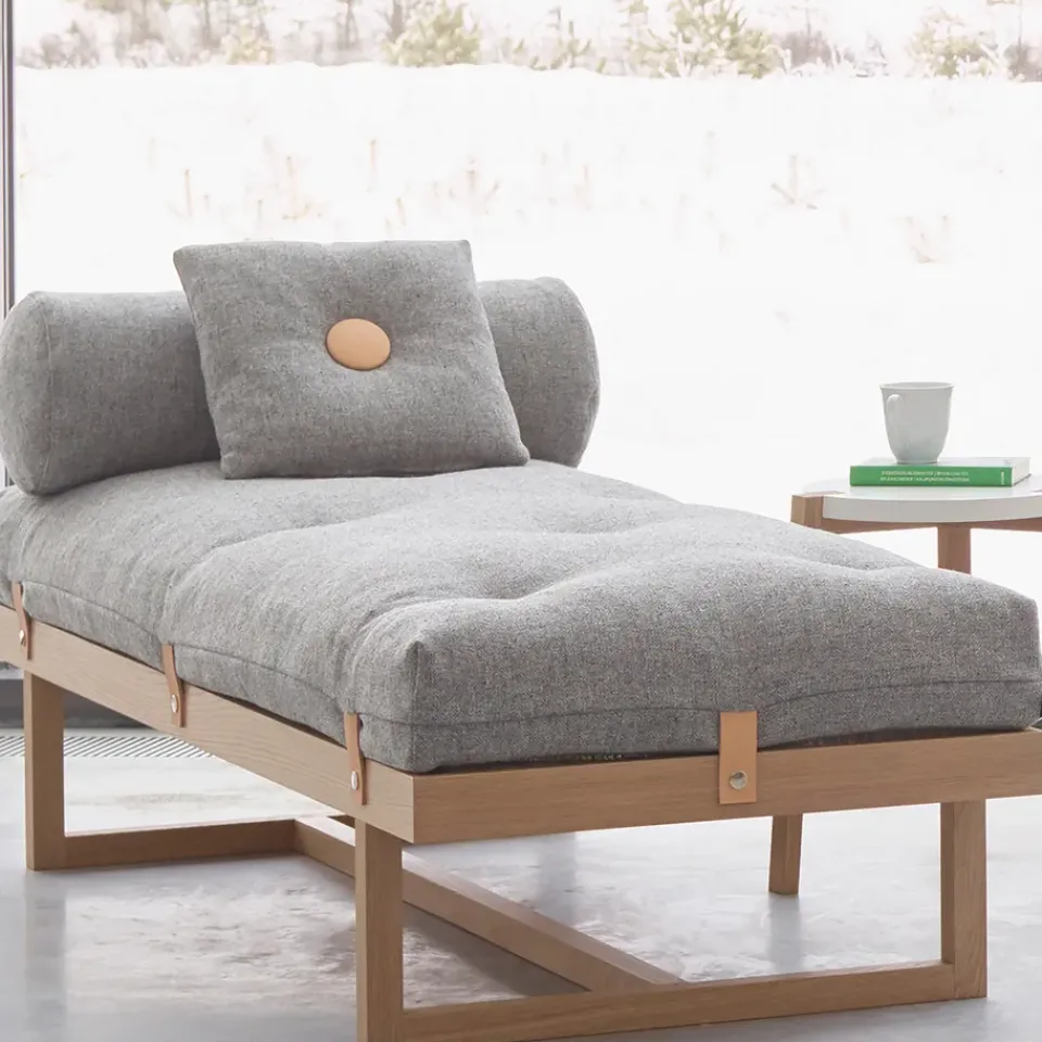 A2 Day Beds & Chaises|Sofas*Stay day bed, Fabric . body in oiled oak Grey