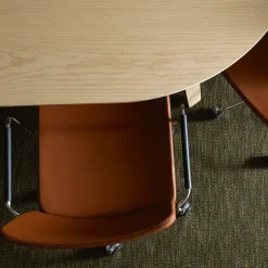 Swedese Office Chairs*Stella office chair can be raised/lowered with tilt, Leather elmosoft 99999 , chrome stand, leather-covered armrests, flexible back Black