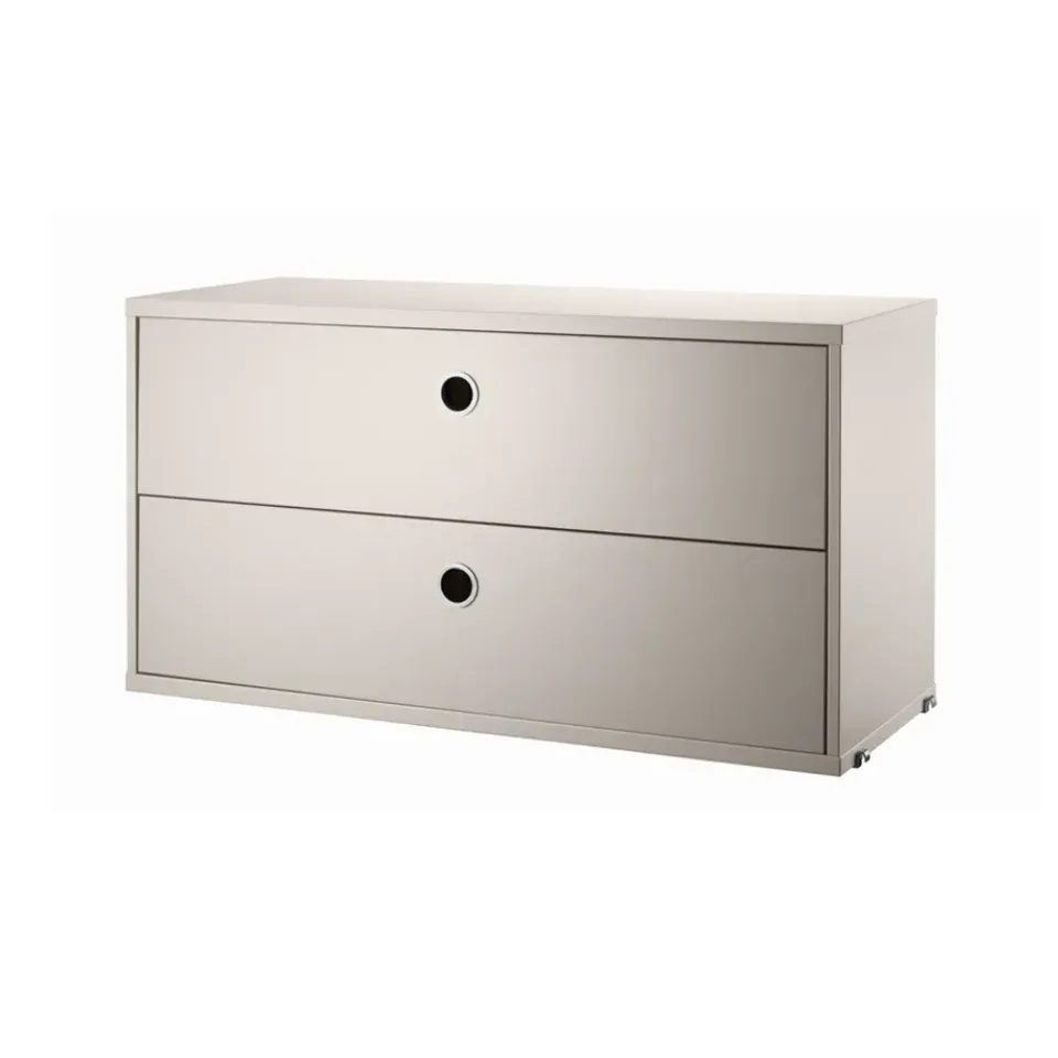 String String Shelves|Dressers & Drawer Units*cabinet with drawers, , 78x30 cm Beige