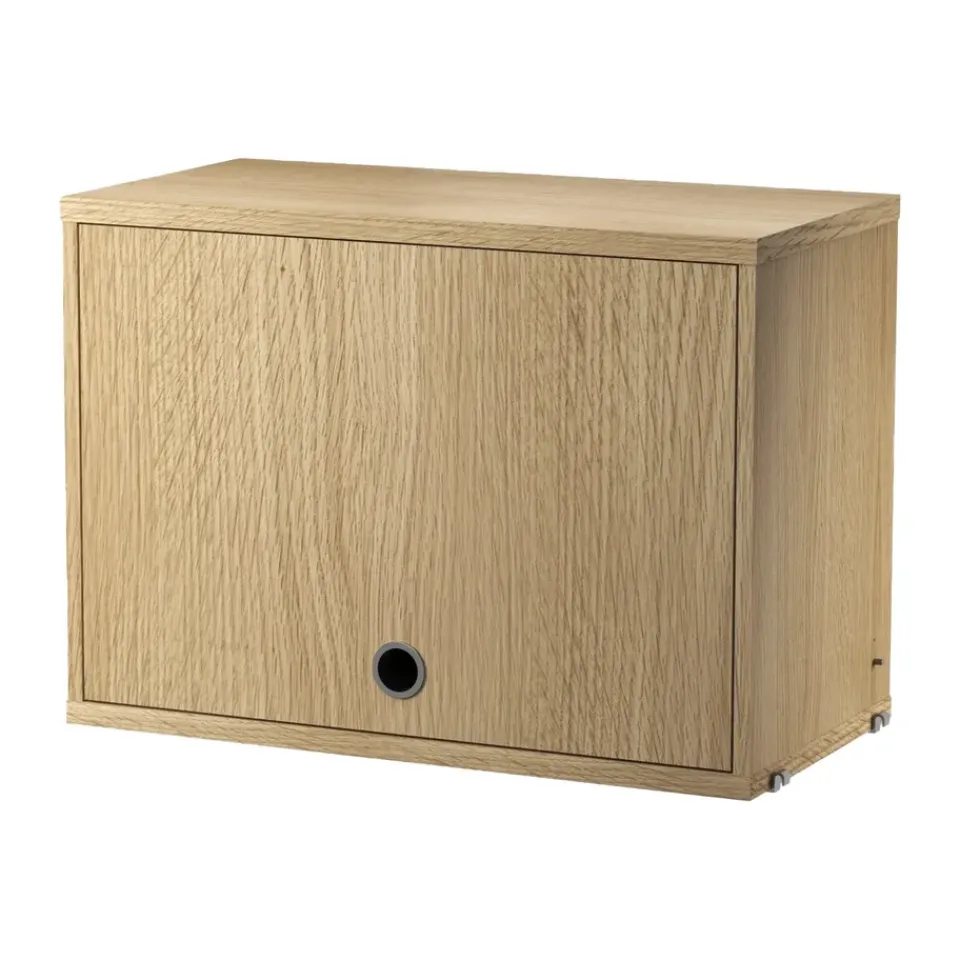 String String Shelves|Display & Glass Cabinets*cabinet with flip door, Oak, 58x30 cm Beige