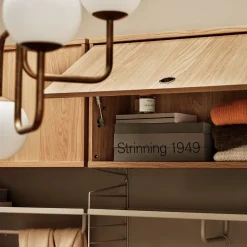 String String Shelves|Display & Glass Cabinets*cabinet with flip door, Oak, 78x30 cm Beige
