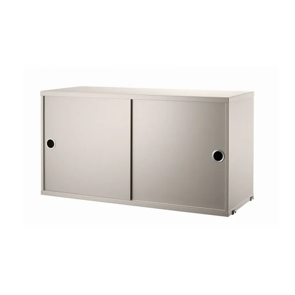 String String Shelves|Display & Glass Cabinets*cabinet with sliding door, , 78x30 cm Beige