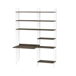 String String Shelves*children's room walnut & white - Combination D Brown