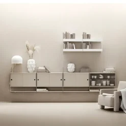 String String Shelves|Display & Glass Cabinets*display cabinet, Ash stain, 78x30 cm Black
