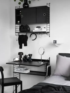 String String Shelves*floor panels, , 85x30cm, 1-pack Black