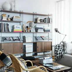 String String Shelves*magazine shelf wire, Black