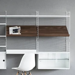 String String Shelves*magazine shelf wood, stained ash, 78x30 cm Black