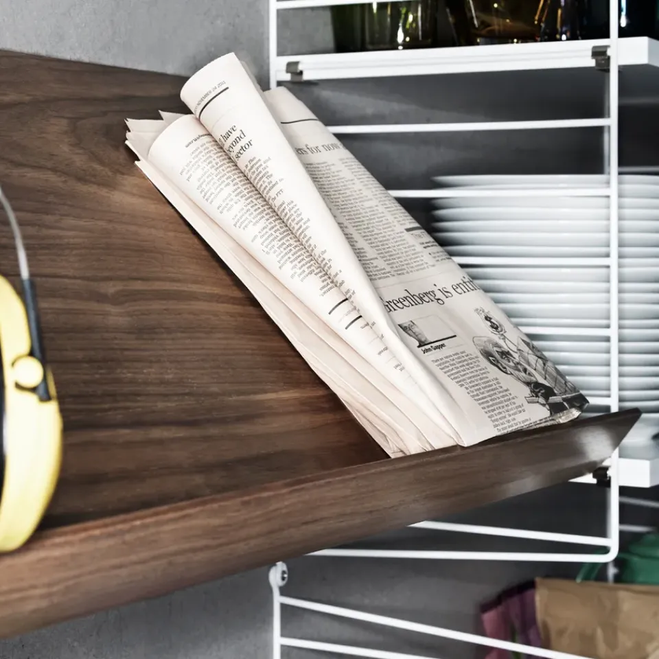 String String Shelves*magazine shelf wood, stained ash, 78x30 cm Black