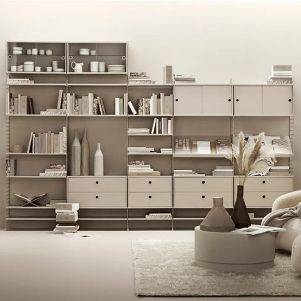 String String Shelves*magazine shelf wood, stained ash, 78x30 cm Black