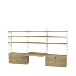 String String Shelves*office oak & - Combination F Beige
