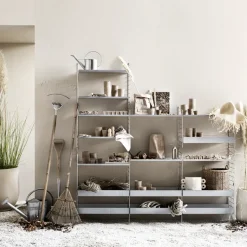 String String Shelves*Outdoor floor panel, Galvanized, 85x30cm, 1-pack Grey