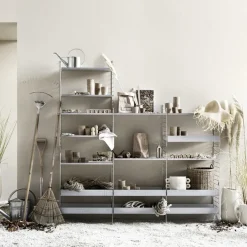 String String Shelves|Shelves & Shelving Systems*Outdoor floor panel, Galvanized, 85x30cm, 2-pack Grey